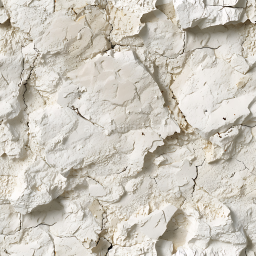 Seamless 3D PBR Texture of Cracked and Peeling Stone Wall Paint