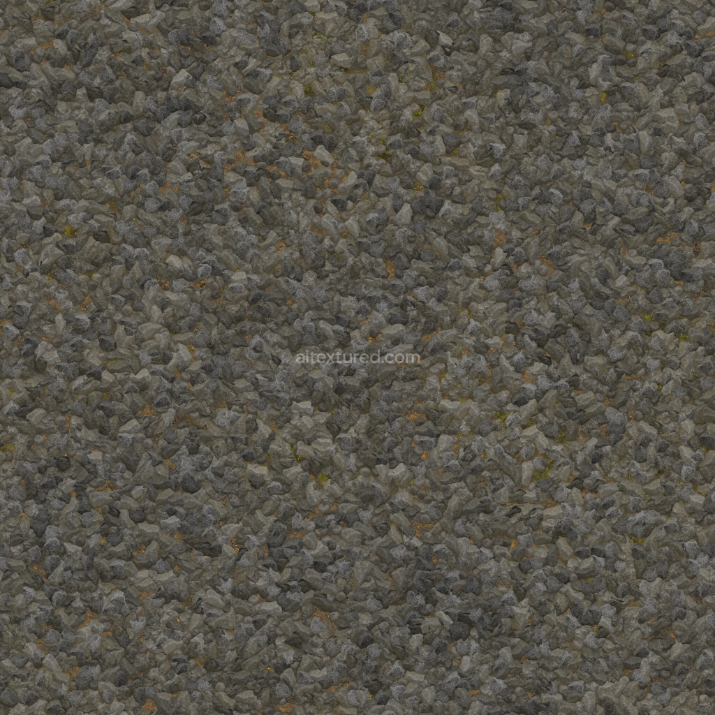 Seamless PBR rocks texture with natural detail