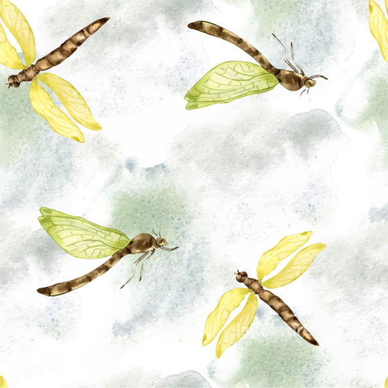 Featuring Watercolor Dragonfly Insect Motifs on Soft Pastel Background Dragonfly texture preview