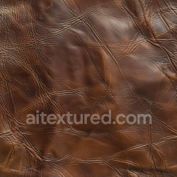 seamless Seamless 3D PBR Texture of Aged Brown Leather with Deep Wrinkles and Natural Grain texture 8k free download PBR