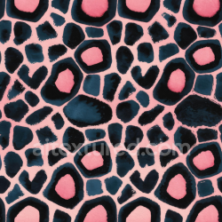 seamless Seamless 3D PBR Leopard Print Fabric Texture with Pink and Dark Blue Spots texture 8k free download PBR