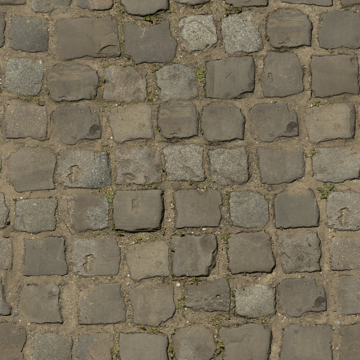 Cobblestone Old Garden Asphalt seamless PBR texture preview