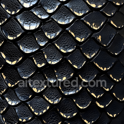 seamless Seamless 3D reptilian scale PBR texture with glossy black and gold detailing texture 8k free download PBR