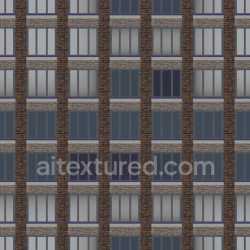 seamless Facade Seamless Tileable Brick Windows Modern Urban Texture Building Material texture 8k free download PBR