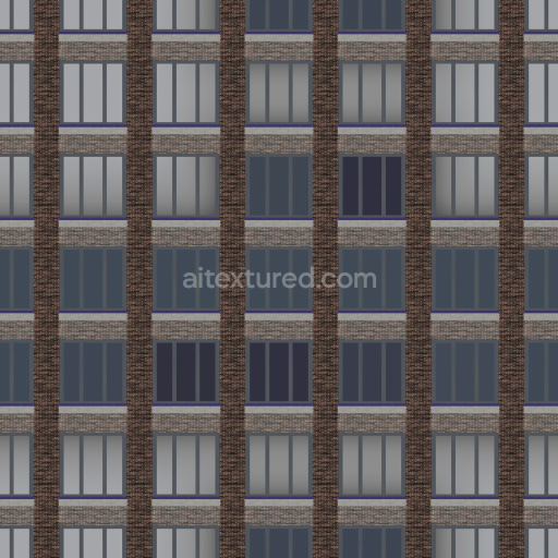 Facade Seamless Tileable Brick Windows Modern Urban Texture Building Material