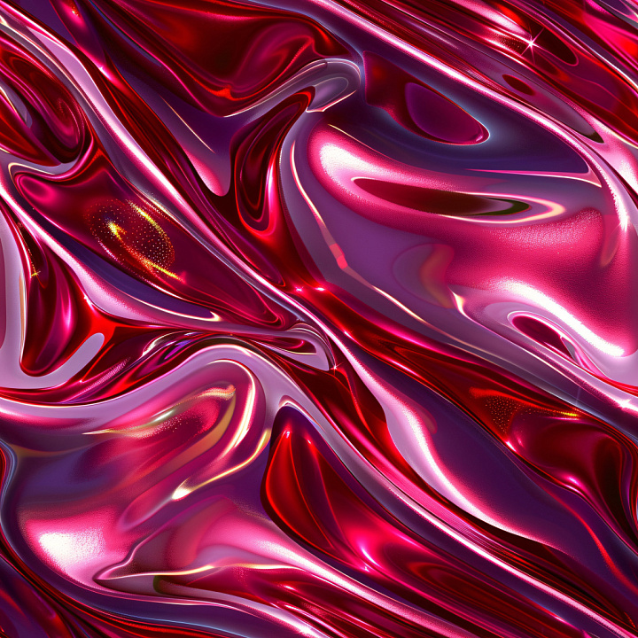 Glossy Red and Pink Fluid-like Surface seamless PBR texture preview
