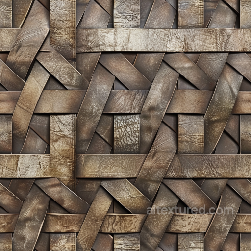 Woven Distressed Brown Leather Texture with Natural Grain seamless Leather PBR texture