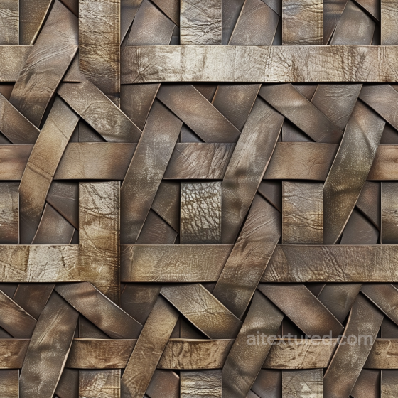 Woven Distressed Brown Leather Texture with Natural Grain Leather texture preview