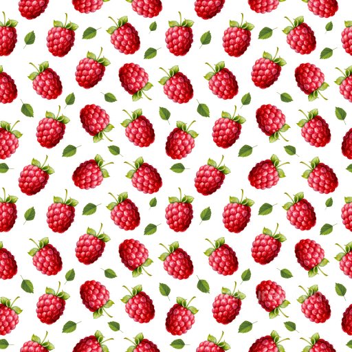 Pattern PBR Texture Featuring Realistic Red Raspberry Motifs with Green Leaves seamless Pattern Bundle PBR texture