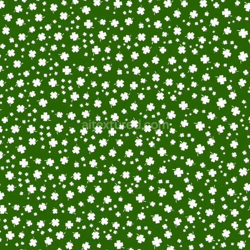 Seamless 3D PBR Green Shamrock Pattern Texture for St Patrick Digital Paper Bundle