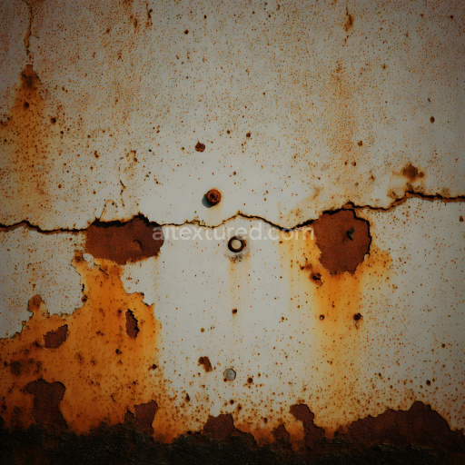 Seamless 3D Rusty Metal PBR Texture Featuring Cracks and Peeling Paint