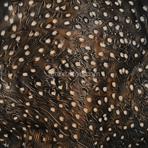 Seamless 3D PBR Exotic Patterned Leather Texture with White Spot Embossing