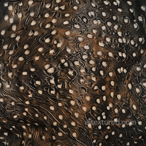 Exotic Patterned Leather Texture with White Spot Embossing seamless Leather PBR texture