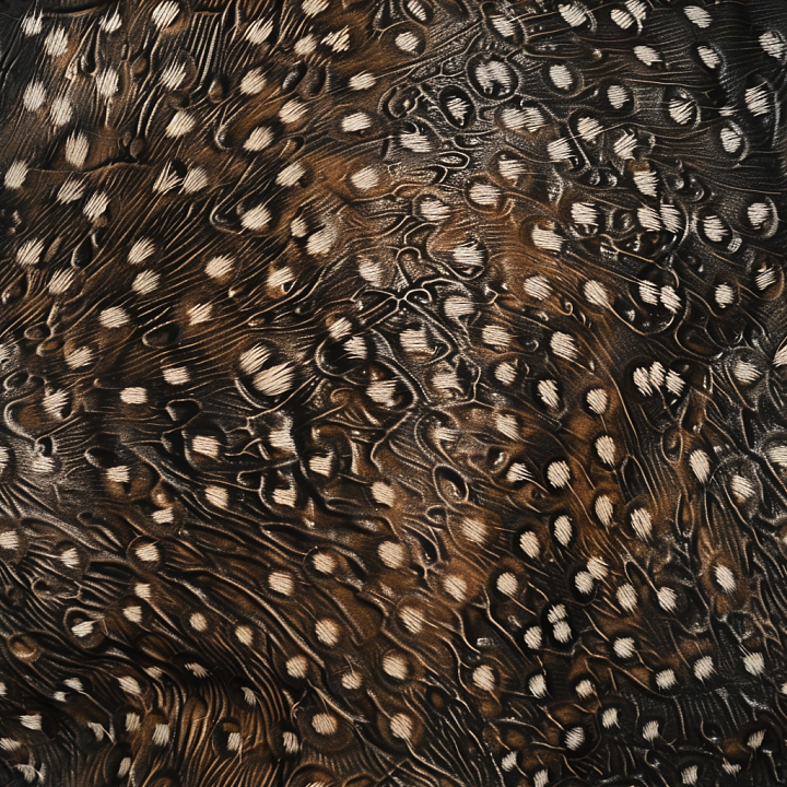 Exotic Patterned Leather with White Spot Embossing seamless PBR texture preview