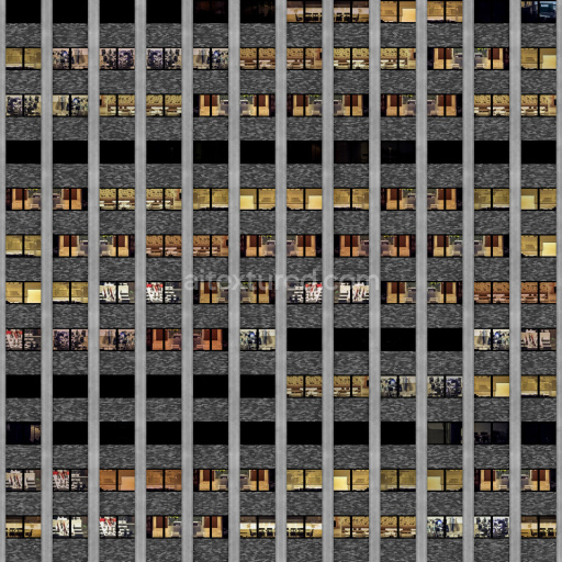 Facade Modern Urban Tileable Texture Seamless Concrete Glass Reflective Realistic