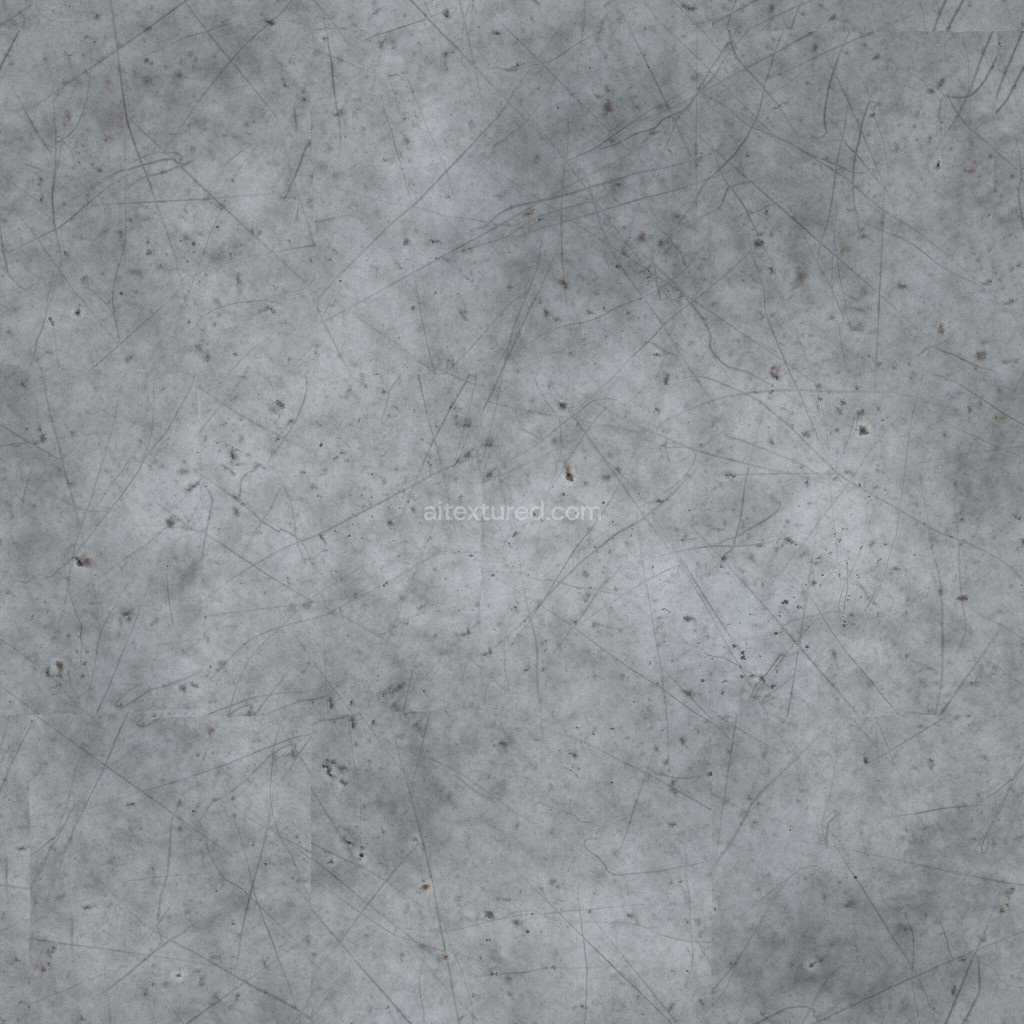 Seamless PBR metal plates texture with gray surface and scratches