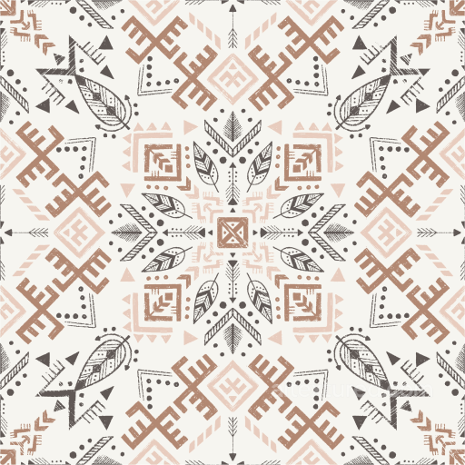 Boho Fabric Texture With Geometric Tribal Motifs seamless Boho Seamless PBR texture