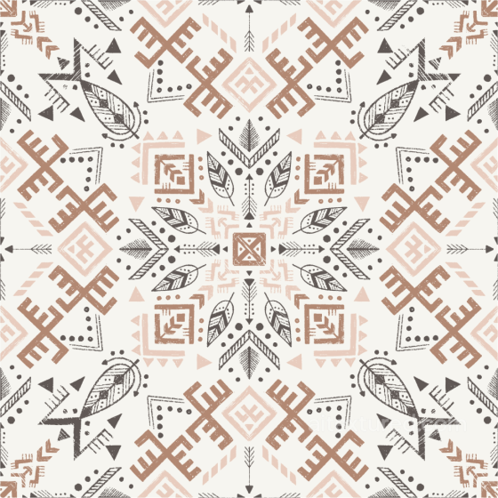 Boho Fabric Texture With Geometric Tribal Motifs Boho Seamless texture preview