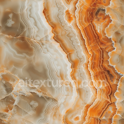seamless Seamless 3D Onyx Stone PBR Texture Featuring Orange and Beige Layered Bands texture 8k free download PBR