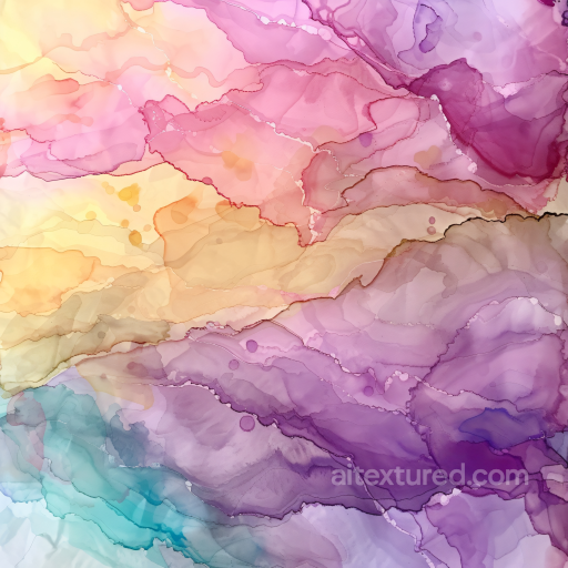 Alcohol Ink PBR Texture Featuring Pastel Fluid Waves and Organic Marbling texture preview
