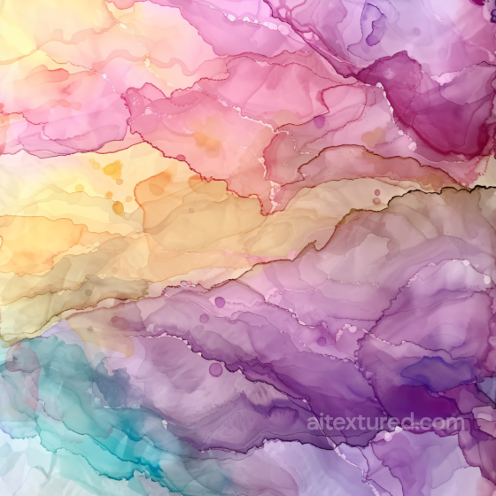Alcohol Ink PBR Texture Featuring Pastel Fluid Waves and Organic Marbling Alcohol ink texture preview
