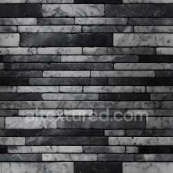 seamless Seamless 3D Cracked Marble Brick Wall PBR Texture with Black & White Veined Pattern texture 8k free download PBR