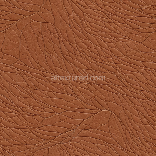 Seamless 3D PBR cracked brown leather texture with fine wrinkles and natural matte finish