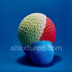 seamless Seamless 3D Inflated Foam PBR Texture Featuring Tri-Color Pattern with Geometric Indentations texture 8k free download PBR