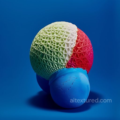 Inflated PBR Texture Featuring Tri-Color Pattern with Textured Surfaces seamless Inflated PBR texture