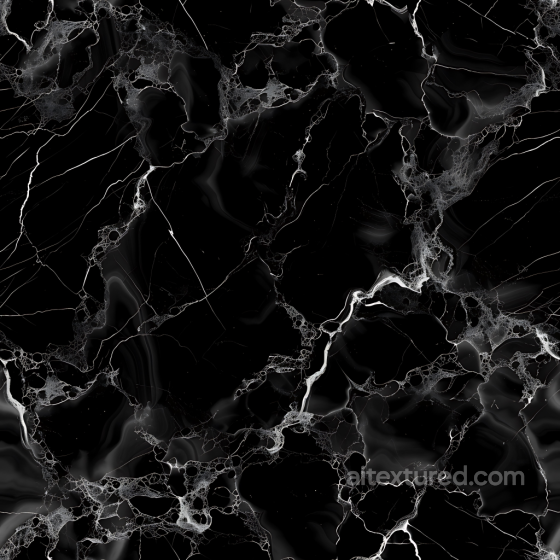 Black Marble PBR Texture Featuring Fine White Veins and Glossy Finish Marble texture preview