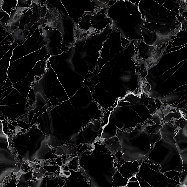 Black Marble Featuring Fine White Veins and Glossy Finish seamless PBR texture preview