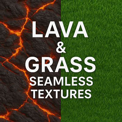 New Lava and Grass Seamless Textures: Expanding Your 3D Materials Library
