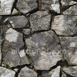 seamless Seamless 3D PBR Weathered Stone Ground Texture with Moss and Cracking Detail texture 8k free download PBR