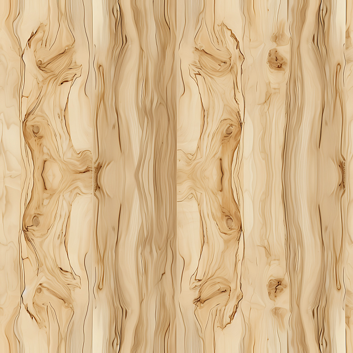 Light Knotted Wood Planks with Distinct Grain Patterns seamless PBR texture preview