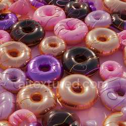 seamless Seamless 3D Inflated Vinyl Donut PBR Texture with Glossy Colored Surfaces texture 8k free download PBR