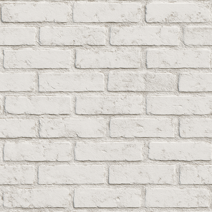 White Painted Bricks Scuffed Brick seamless PBR texture preview