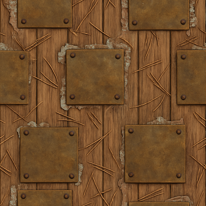 Rustic Metal Aged Brass Holiday Surface seamless PBR texture preview