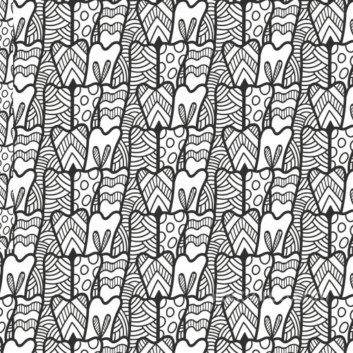 with Black and White Abstract Hand-drawn Pattern seamless White & Black PBR texture