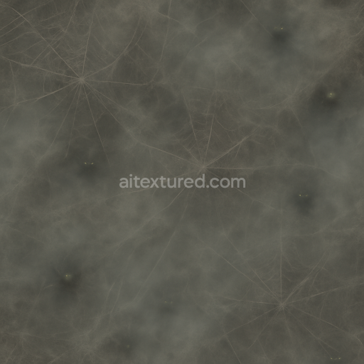Preview — Seamless 3d texture PBR 8k dusty cobweb and spider web surface for Halloween scenes
