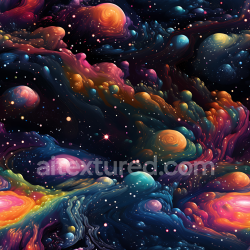 seamless Seamless 3D PBR Space Texture Featuring Vibrant Abstract Cosmic Nebula and Starfield texture 8k free download PBR