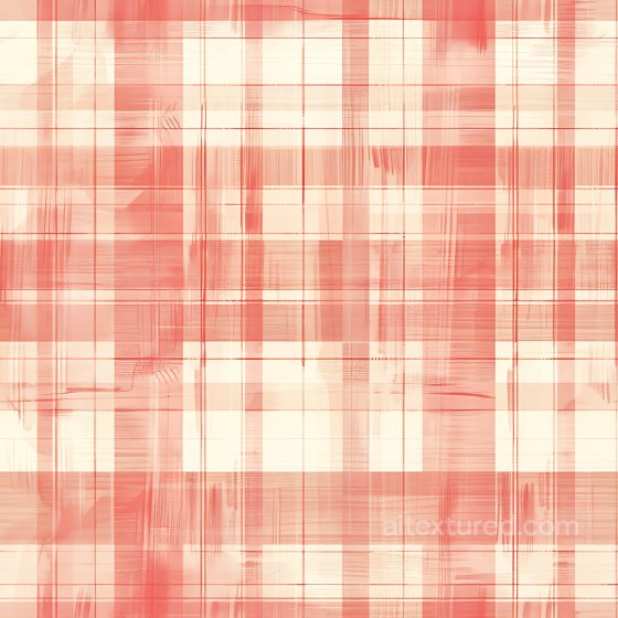 Subtle Coral Red and Cream Plaid Pattern Seamless Texture Plaid texture preview