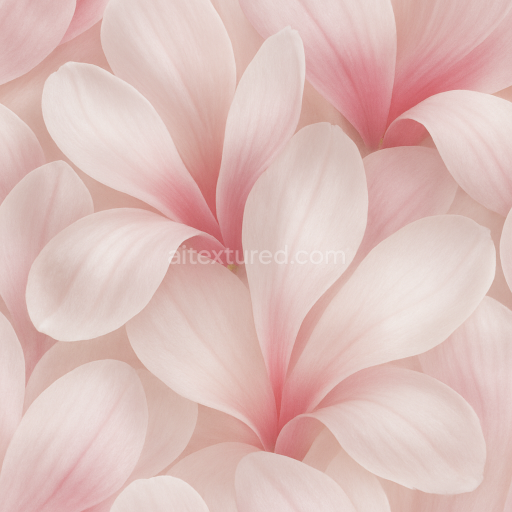 Seamless 3d texture pbr 8k of fragile magnolia petals showing natural flower translucency and surface detail