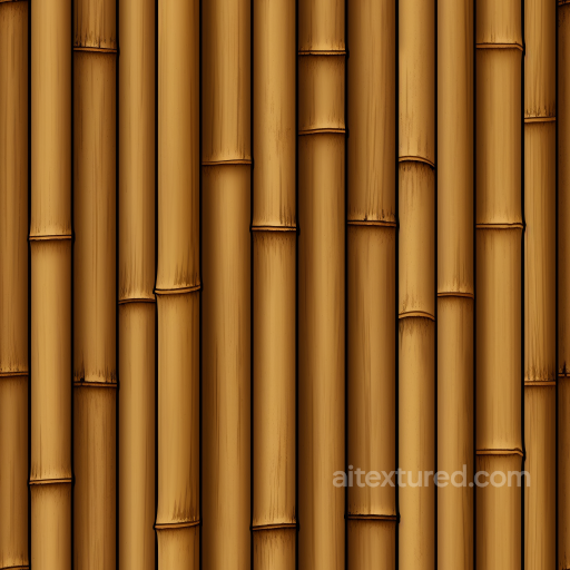 Natural Brown Bamboo Culms Seamless Texture with Distinct Nodes seamless Bamboo PBR texture