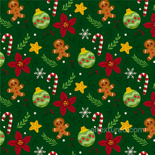 Featuring Festive Christmas Patterns and Icons seamless Christmas Pattern PBR texture