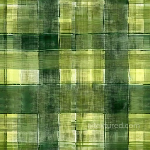 Seamless 3D PBR Texture of Soft Green Plaid Fabric Pattern texture preview