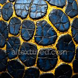 seamless Seamless 3D PBR Texture of Cracked Reptilian Skin with Blue-Black Scales and Yellow Crevices texture 8k free download PBR