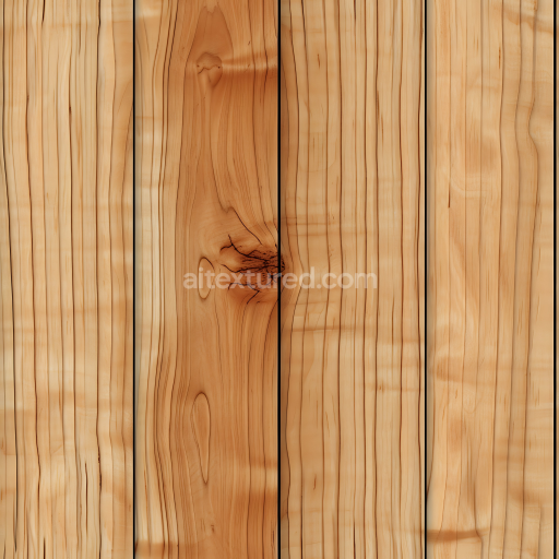Seamless 3D Light Pine Wood Planks PBR Texture with Knots and Fine Grain