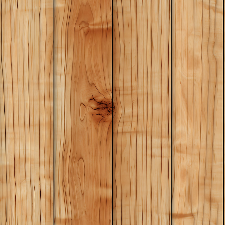 Light Pine Wood Planks with Knots and Fine Grain seamless PBR texture preview