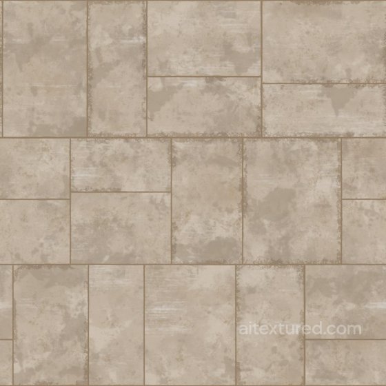 Limestone Floor Texture with Chipped Edges | Free PBR Tile texture preview