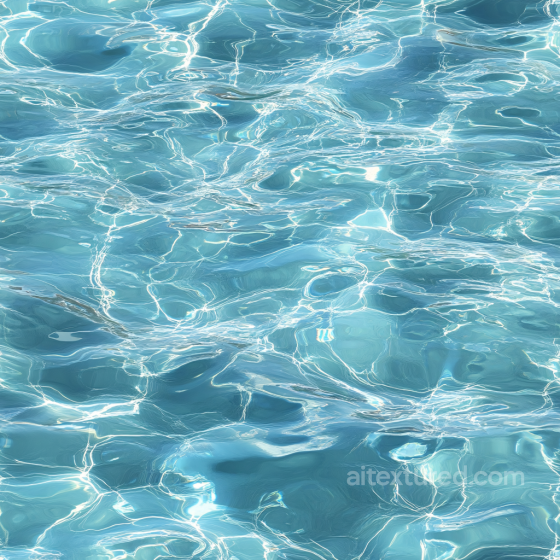 Clear Blue Pool Water Seamless Texture with Dynamic Light Ripples Water texture preview